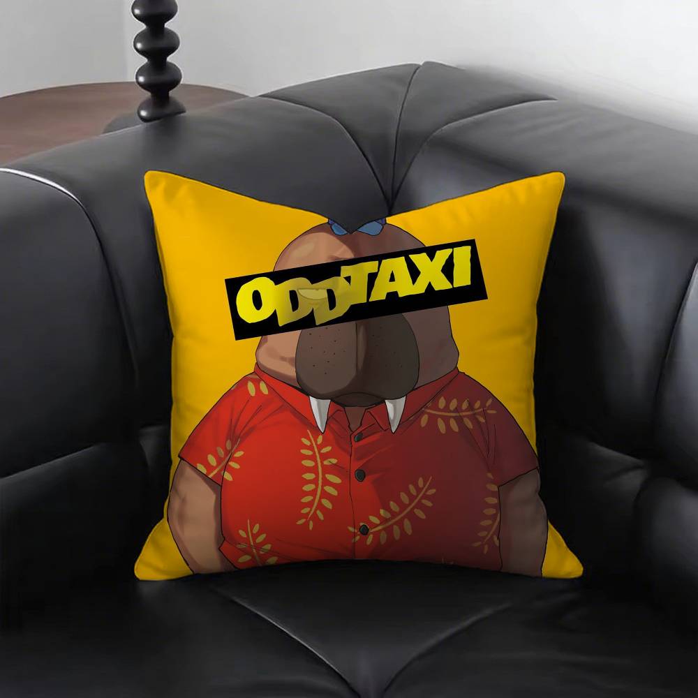 Mystery Animated Movie O-Odd Taxi Pillow Case Sofa Cushion Cover Room Home Decoration