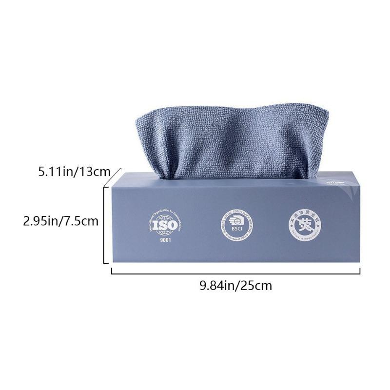 20pcs Scouring Pad Reusable Household Pump-type Lazy Absorbent Cloth Thickened Kitchen Dishwashing Cloth Microfiber