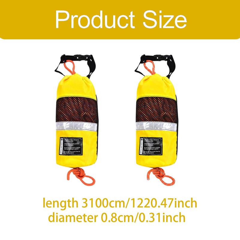 Throw Bag for Water Rescue, 31M Floating Rope, Emergency Rescue Rope for Canoe