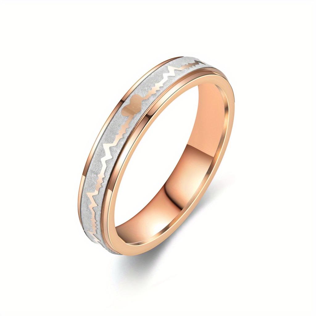 1 Pièce Bague Tendance, Simple et Exagérée en Acier Titane