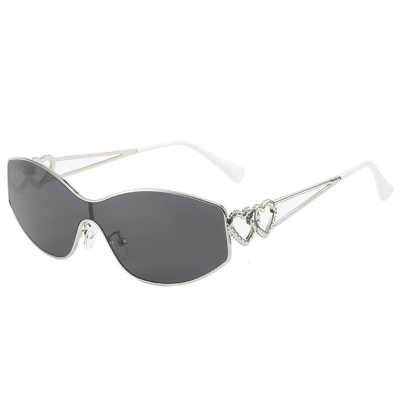 JYL Sunglasses Double Heart Cross Border Uv Protection Internet Famous 3615 A-18273 старый розовато-лиловый