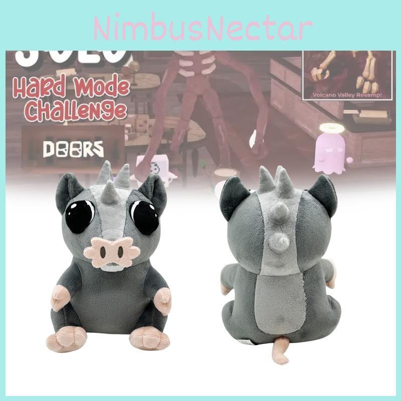 Doors Roblox The Content Gray Mouse Pig Plush Toy Animal Gift Room Decoration