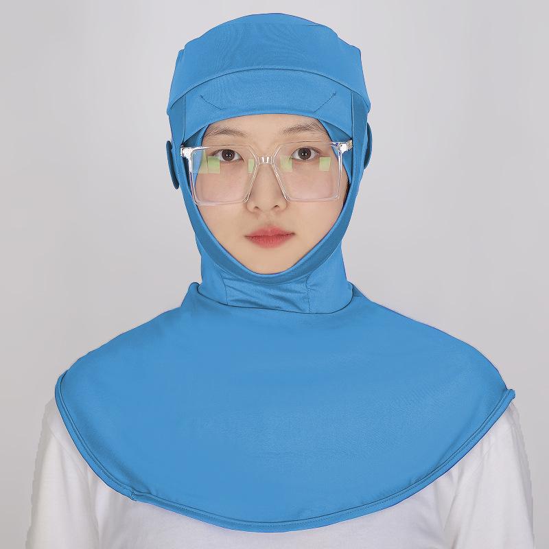 White Dustproof Head Cover Hat - Elastic Sanitary Cap for Men and Women
