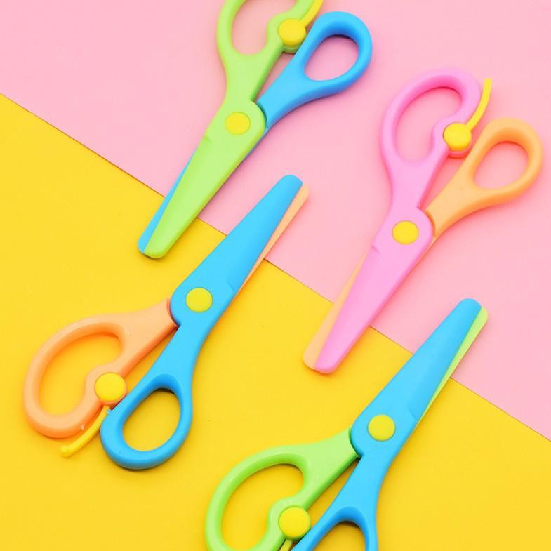 Safety Scissors, Plastic Color Scissors, Student Scissors, DIY Hand Scissors, Children's Paper Cuttings Scissors, Children's Plastic Scissors
