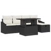 Set Divano da Giardino con Cuscini 6 pz Polyrattan Nero