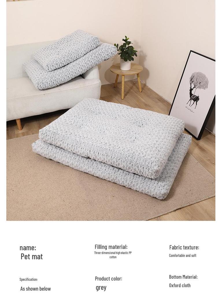 Rose Velvet Pet Bed for Dogs & Cats - Four Seasons Warmth, Small/Medium/Large, Ideal for Teddy/Golden Retriever