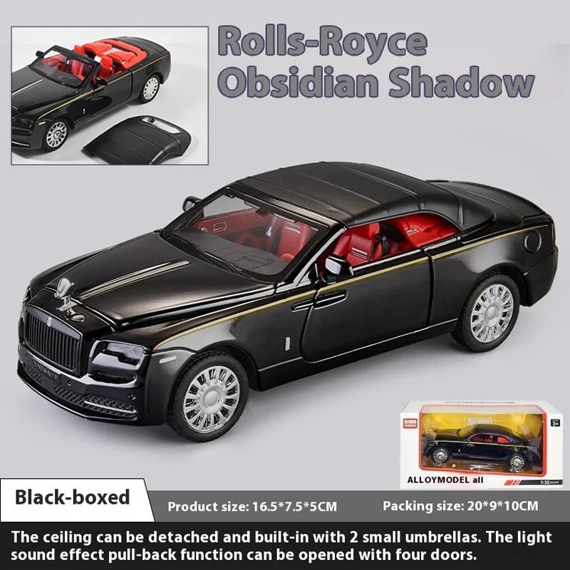 

1/32 Rolls Royce Dawn литой металлический автомобиль модель со звуком и светом игрушка коллекционная витрина украшение для дома подарок для детей чёрный
