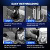 25Pcs M7x1 Thread Repair Kit Stainless Steel Twisted Drill Wrench Threaded Insert Tap Insertion Tool