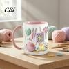 Ceramic Mug Mug, with 3D Knitting Pattern Design, Large Capacity Microwave Safe Lead Free Cup Durable Coffee Tea Cup, for Craft Lovers Kitchen Bar Use