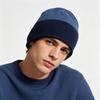Simple Navy Blue and Blue Color Matching Knitted Hat, Winter Warm Brimless Cold Hat, Outdoor Riding Cold Ear Protection Pullover Hat