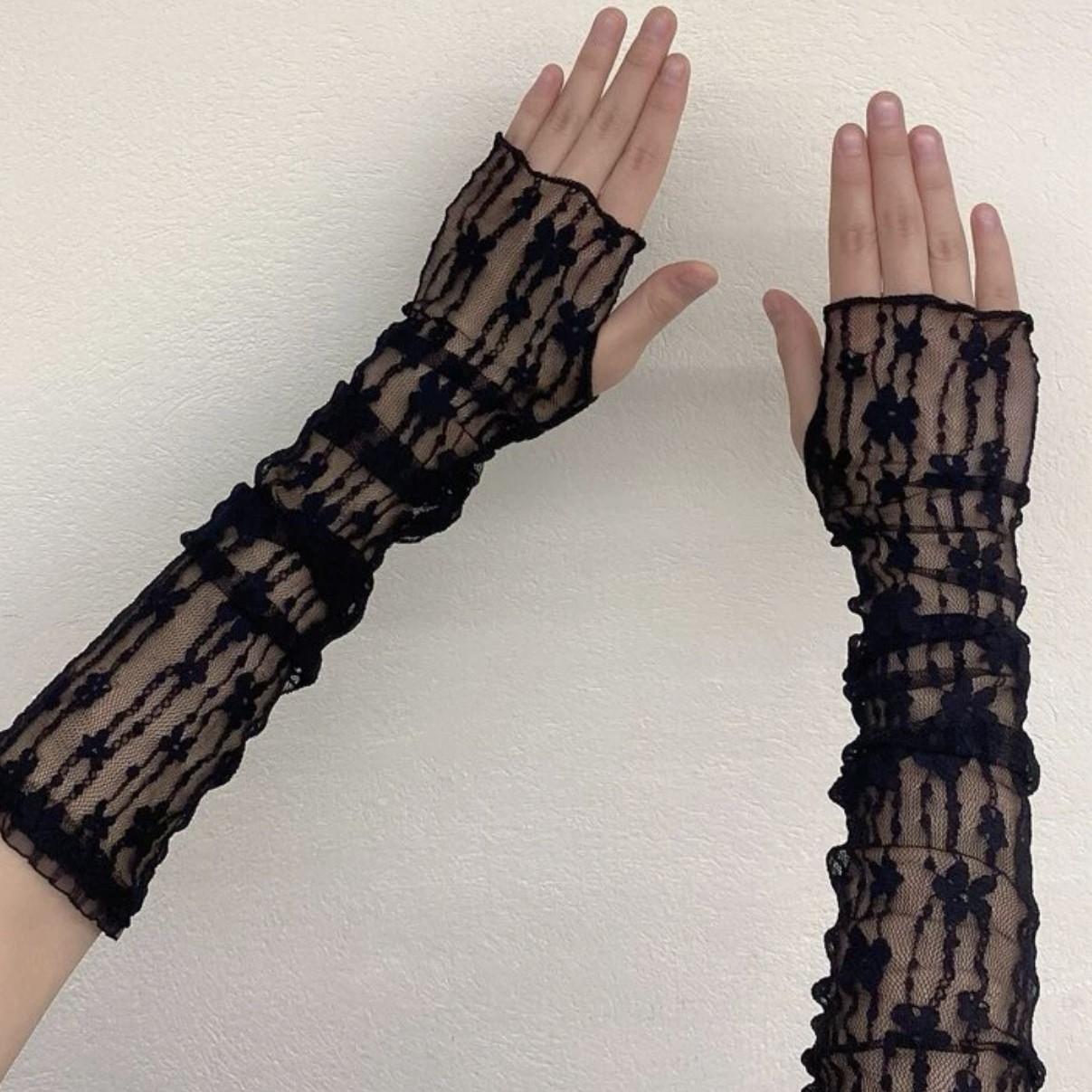 

Lace Sun Protection Sleeves, Women S Summer Cooling Arm Cover With Uv Defense For Driving & Cycling