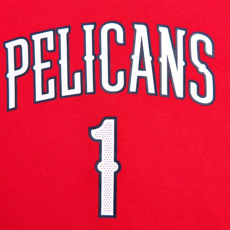 Nike NBA Collaboration Pelicans Dri-Fit T-Shirt Williamson Crew Neck Letter Comfortable Short Sleeve Kids Tops Crimson 3Z2B311FA-PELZW