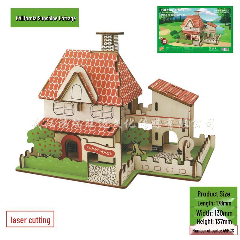 3D DIY Wooden Jigsaw Puzzle Model - Laser Cut Building Set