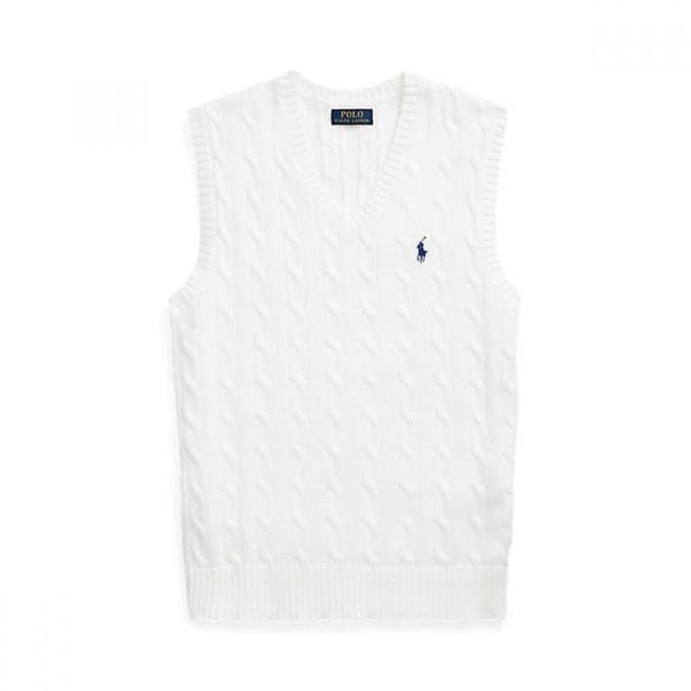 Polo Ralph Lauren Мужской хлопковый свитер-жилет с косами mnpoSwe1cm20079100 XS