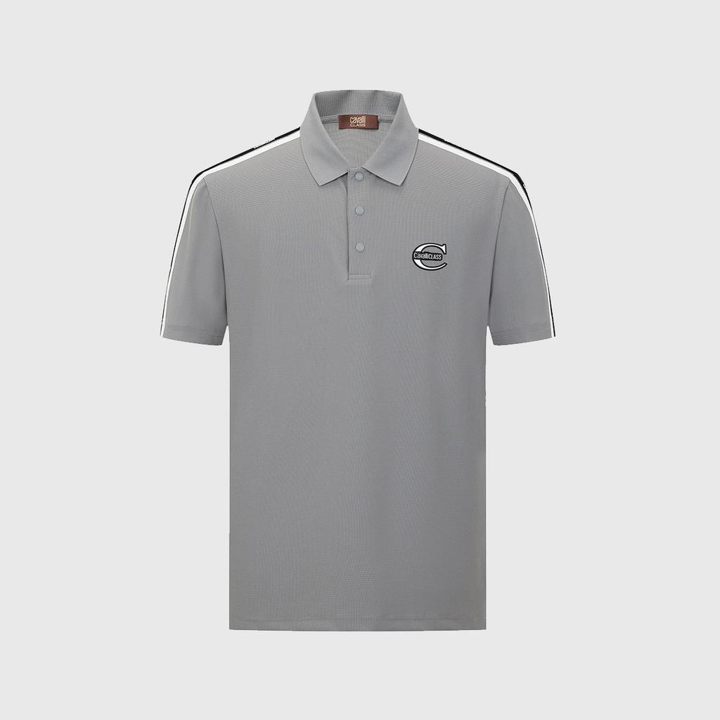 [Letter Logo Fashion Color Contrast] Spring and Summer Simple and Versatile Men's Short Sleeved Polo Shirt