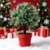23.6" Artificial Lavender Topiary Ball with Spike Faux Lavender Shrub Bushes UV Resistant Greenery Plants for Front Porch Backyard Entryway Garden