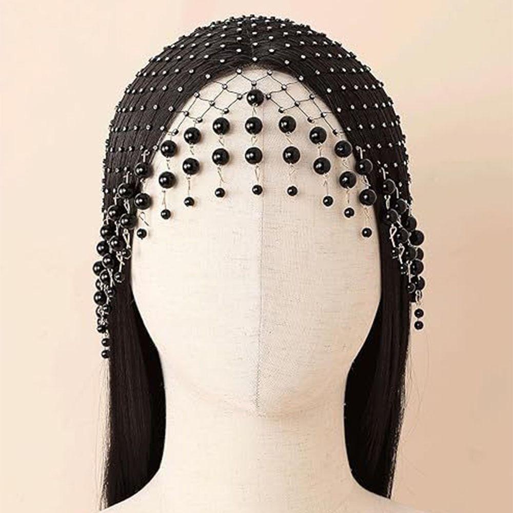 Pearl Tassels Pearl Tassel Hair Hat Elegant Luxury Headcaps Handmade Pearl Hat  Bridal Accessories