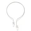 Elegant Pearl And Zircon Full Dazzle Necklace For Weddings And Bridal Wear