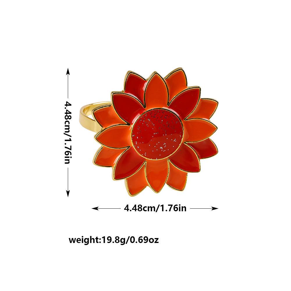 Halloween Sunflower Squirrel Turkey Napkin Holders Thanksgiving Napkin Rings Halloween Home Restaurant Table Decor Napkin Buckle