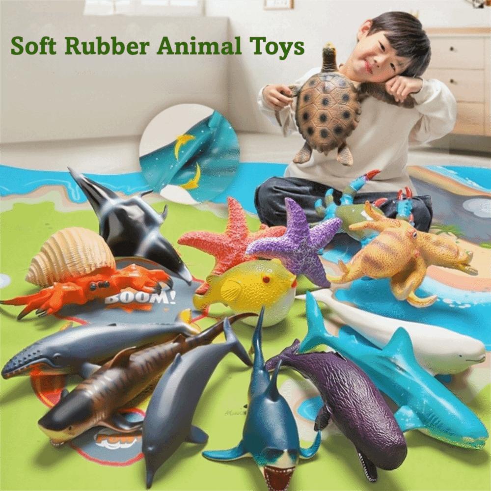 Large Size Ocean Animals Action Figures Great White Shark Model  Ocean Animal Simulation