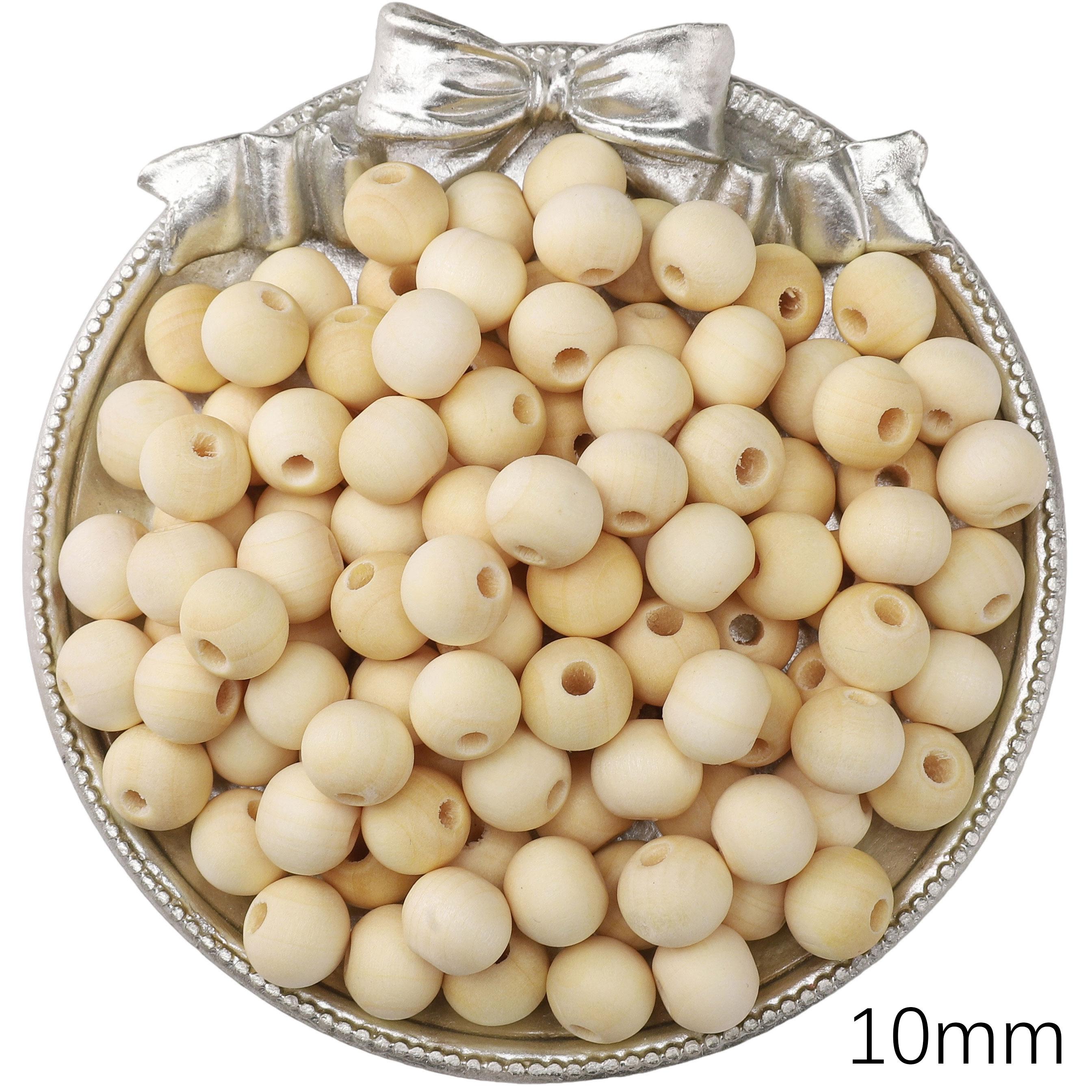 

Деревянные круглые бусины для изготовления украшений своими руками, браслетов, ожерелий Milk-scented 10mm 20pcs