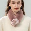 Elegant Double-sided Otter Rabbit Hair Scarf Korean Version Temperament Flower Mother Female Fur Scarf Female Winter Warm Magnetic Buckle