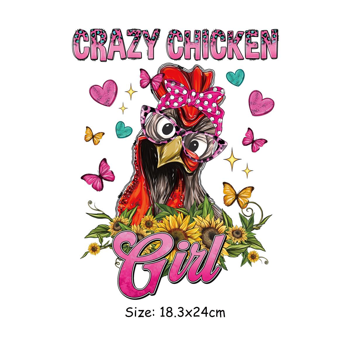 

Забавная термопереносная наклейка с изображением петуха, аксессуар «сделай сам», одежда, аппликации, нашивки для одежды «сделай сам», футболка, маска, джинсы, рюкзак