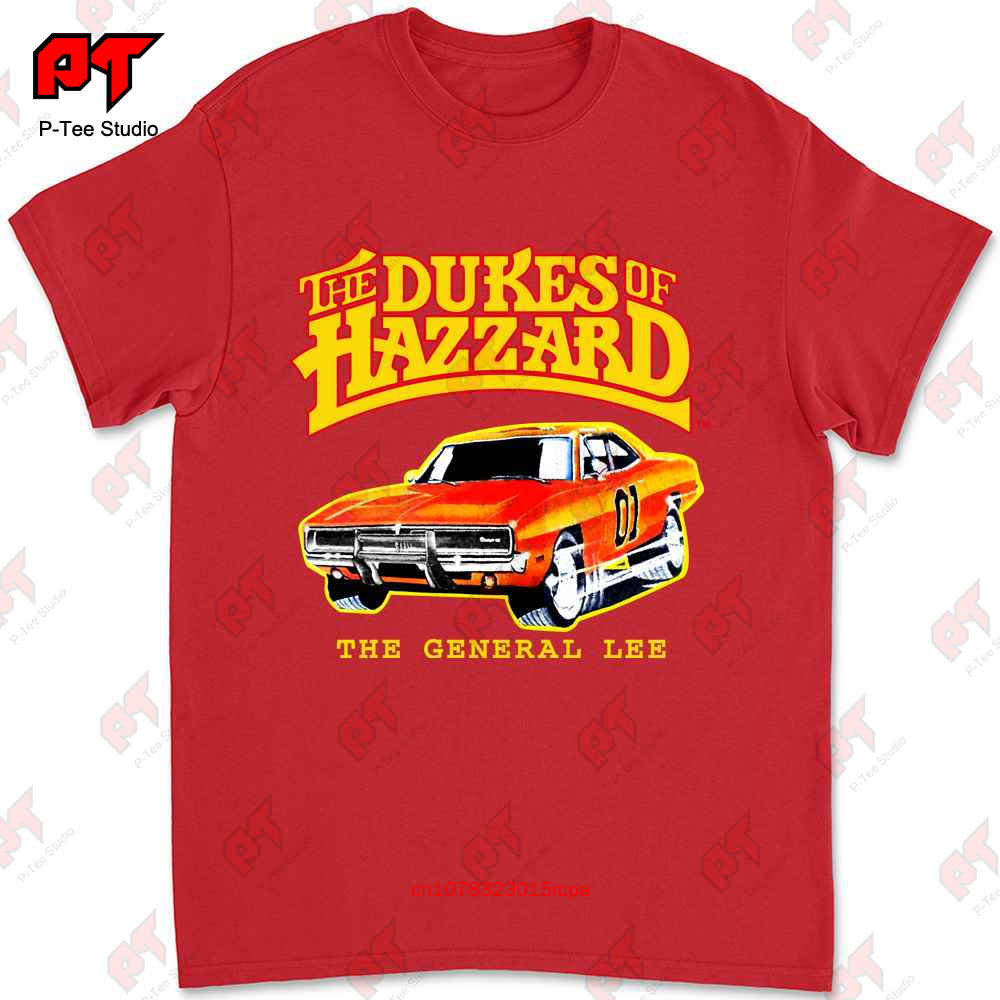 Vintage The Dukes Of Hazard General Lee T Shirt Size Large Black Single Stitch FMZN