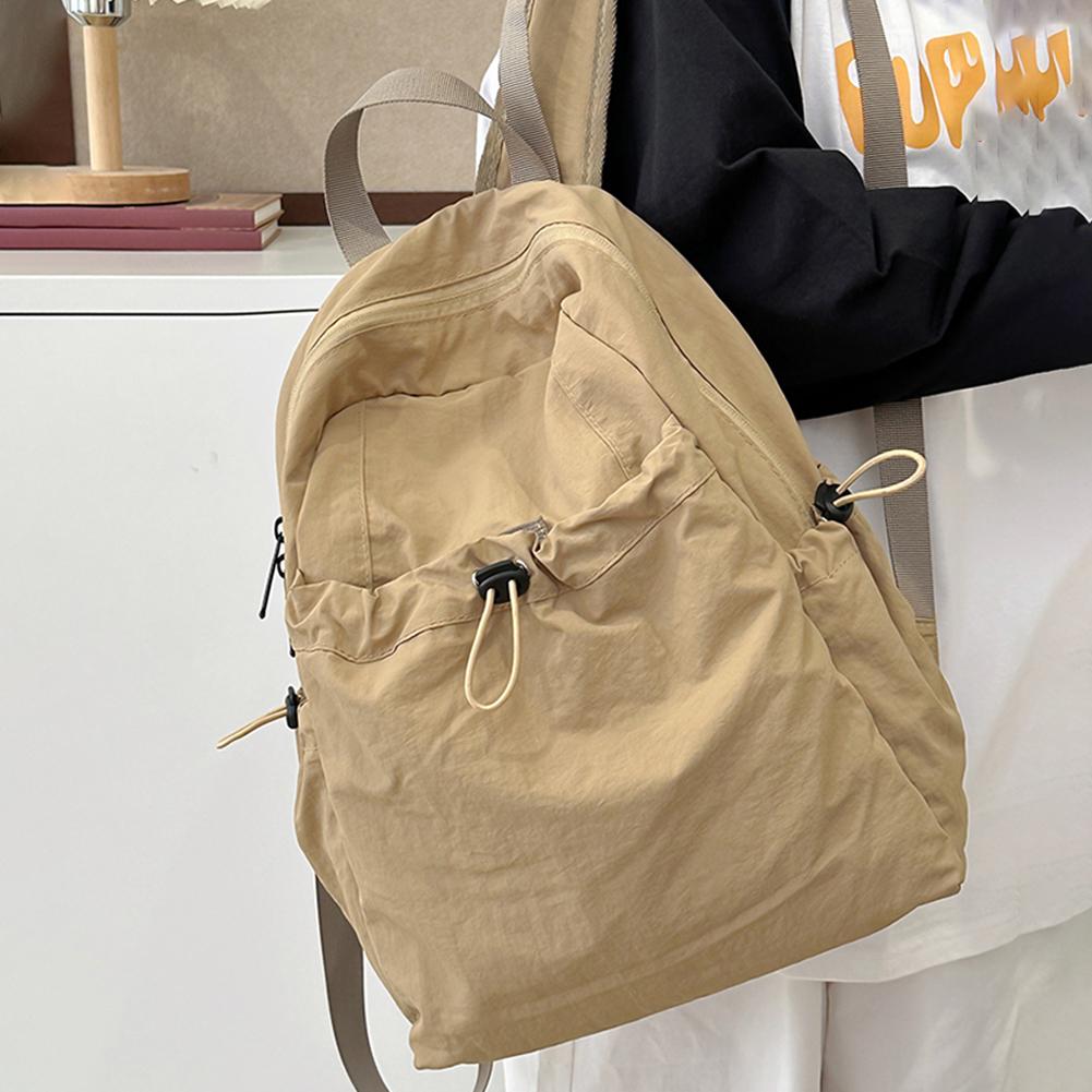 

Нейлоновий шкільний рюкзак великої місткості для чоловіків і жінок, легкий рюкзак із бічними кишенями, спортивний рюкзак для подорожей, спорту хакі