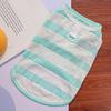 Pet Vest Striped Contrasting Color Soft Breathable Dog Harness with Traction Ring Stretchy Fit Machine Washable Small Medium Large Pet Vest