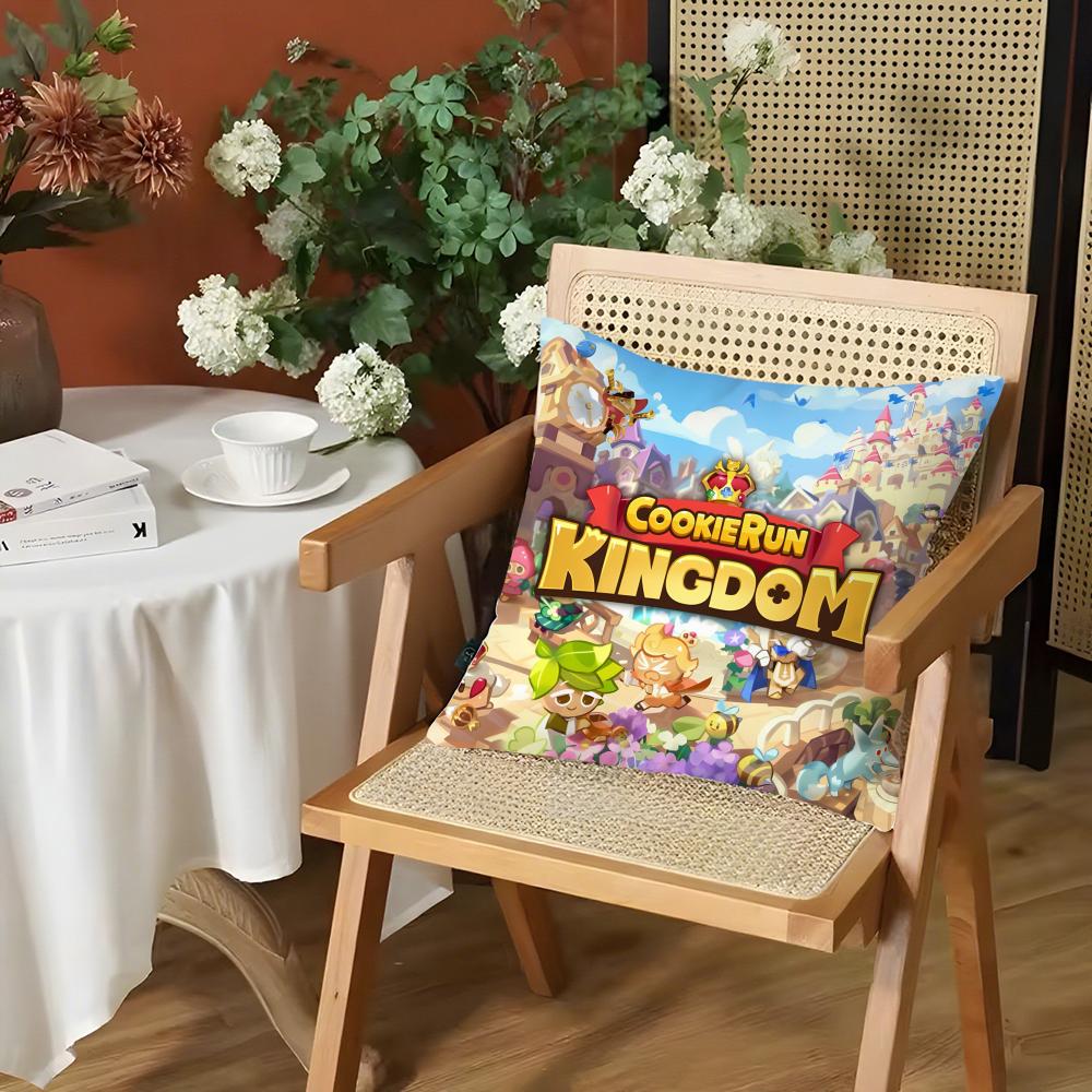 Hot Game C-Cookie Run Kingdom Pillow Case Living Room Sofa Decorative Cushion Cover Simple Household Light Luxury Printed Pillow