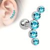 316 Stainless Steel Fashion Stud Earrings Screw Back Cartilage Tragus Conch Helix Piercing Jewelry