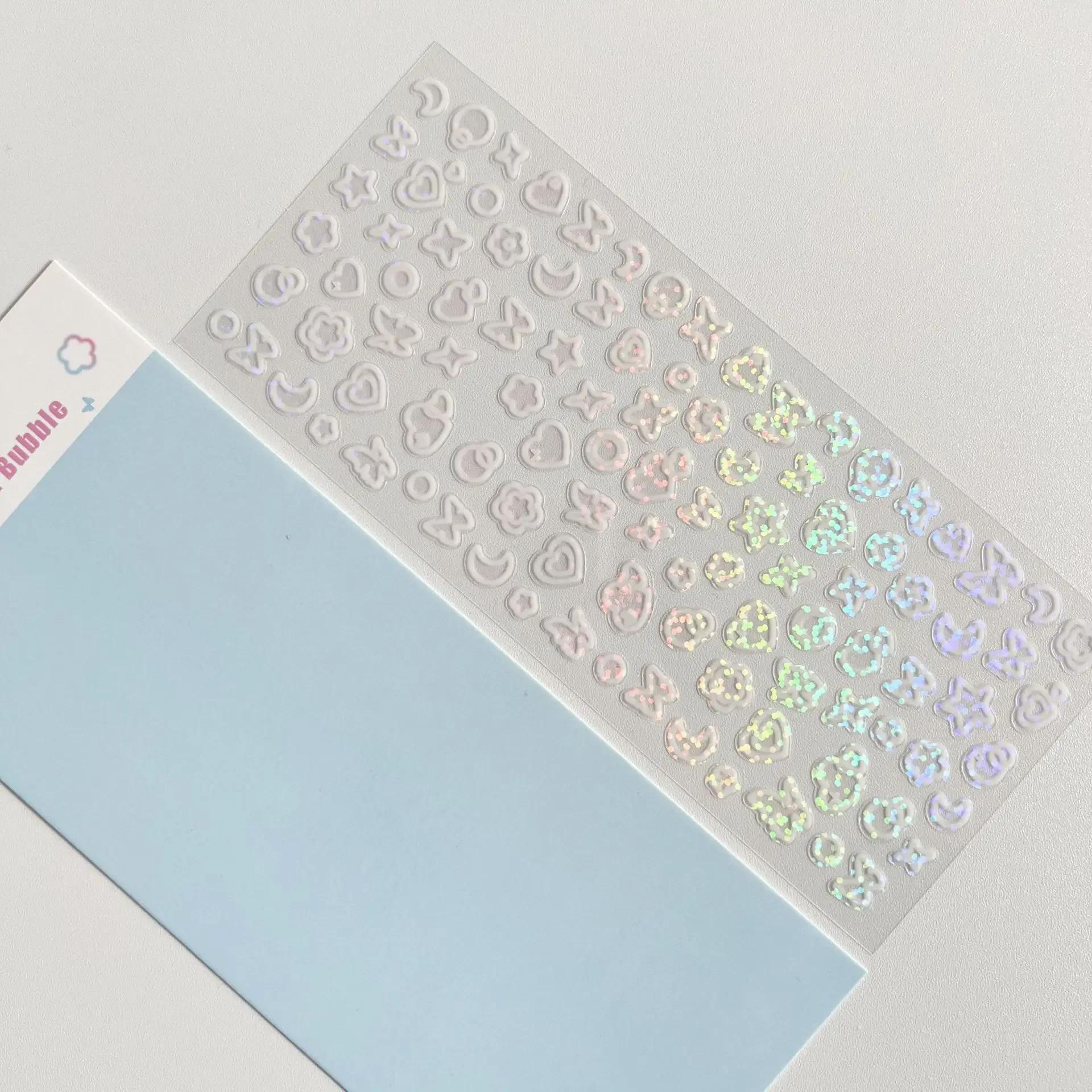 

1 шт. Естетичний мрійливий лазерний міхур метелик наклейки градієнт прозора картка DIY наклейки чохол для телефону навушники прикраси нігтів