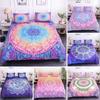 Mandala Duvet Cover Set King Size Lotus Flower Blue Purple Pink Bedding Set Bohemian Mandala Style Soft Polyester Quilt Cover
