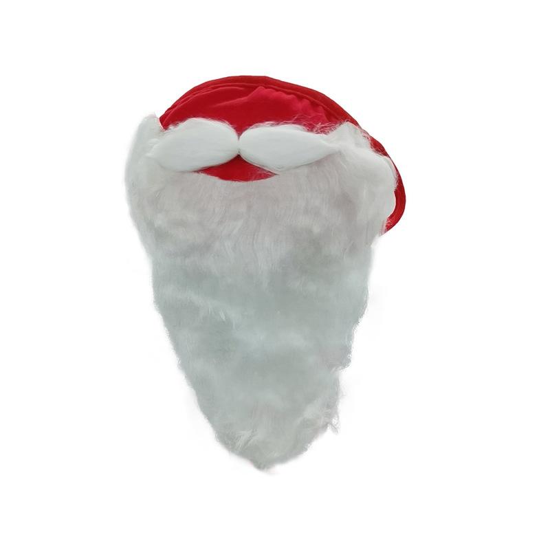 Creative Christmas Beard Mask Red Pure Cotton Santa Claus Beard Mask Holiday Funny White Beard Mask Christmas Cosplay Supplies