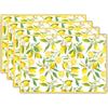 Sottopiatto Fiore di Limone Impermeabile, Resistente all'Olio, Isolante Termico Sottopiatto Stile Estivo Fresco Decorazione Desktop Accessorio