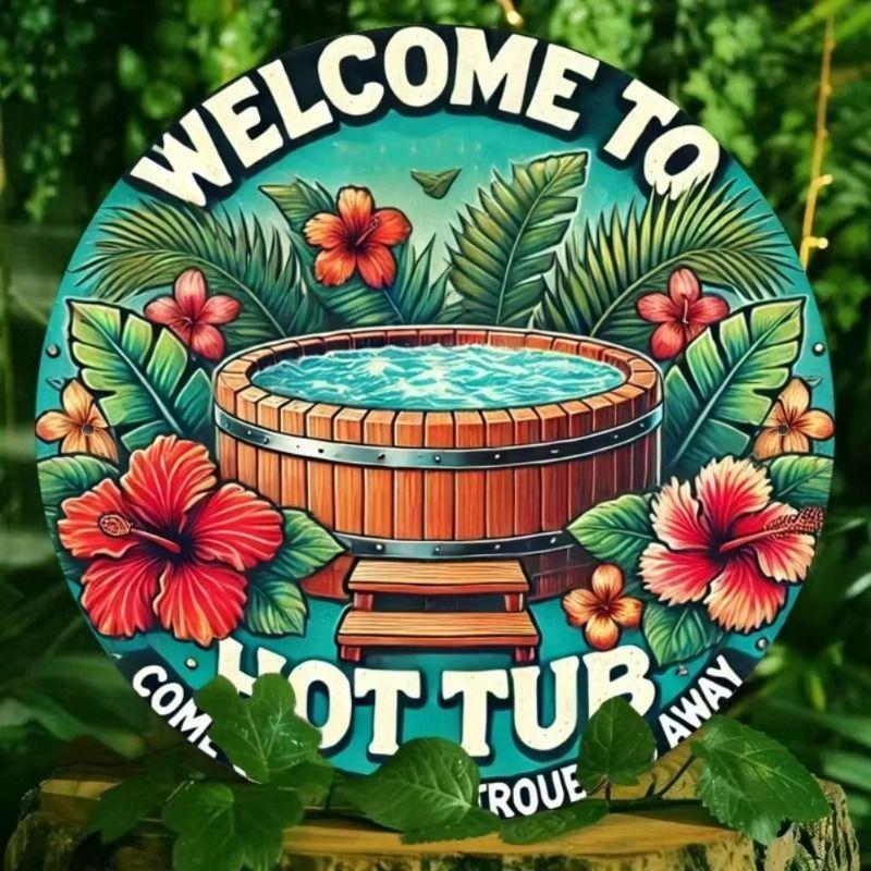 Flat 2D Metal Sign Board Hanging Decorative Wall Art 20x20cm