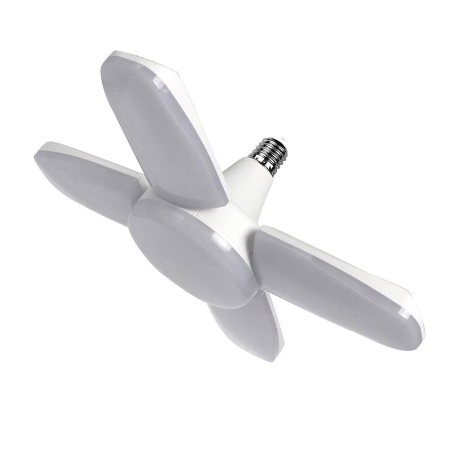 Kısmasız 60W LED Ampul E27 B22 220V SMD2835 Süper Parlak Katlanabilir Fan Kanatlı Işık Ayarlanabilir Açı Depo Garaj için