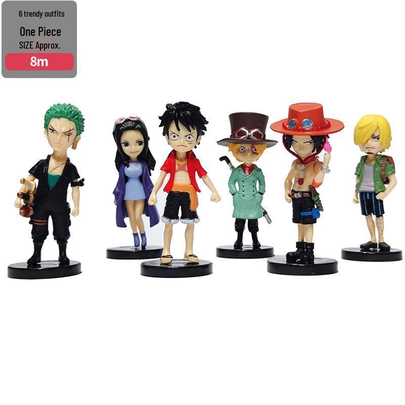 Q Version Luffy Figure: 5 Styles Anime Ornament & Cake Decoration