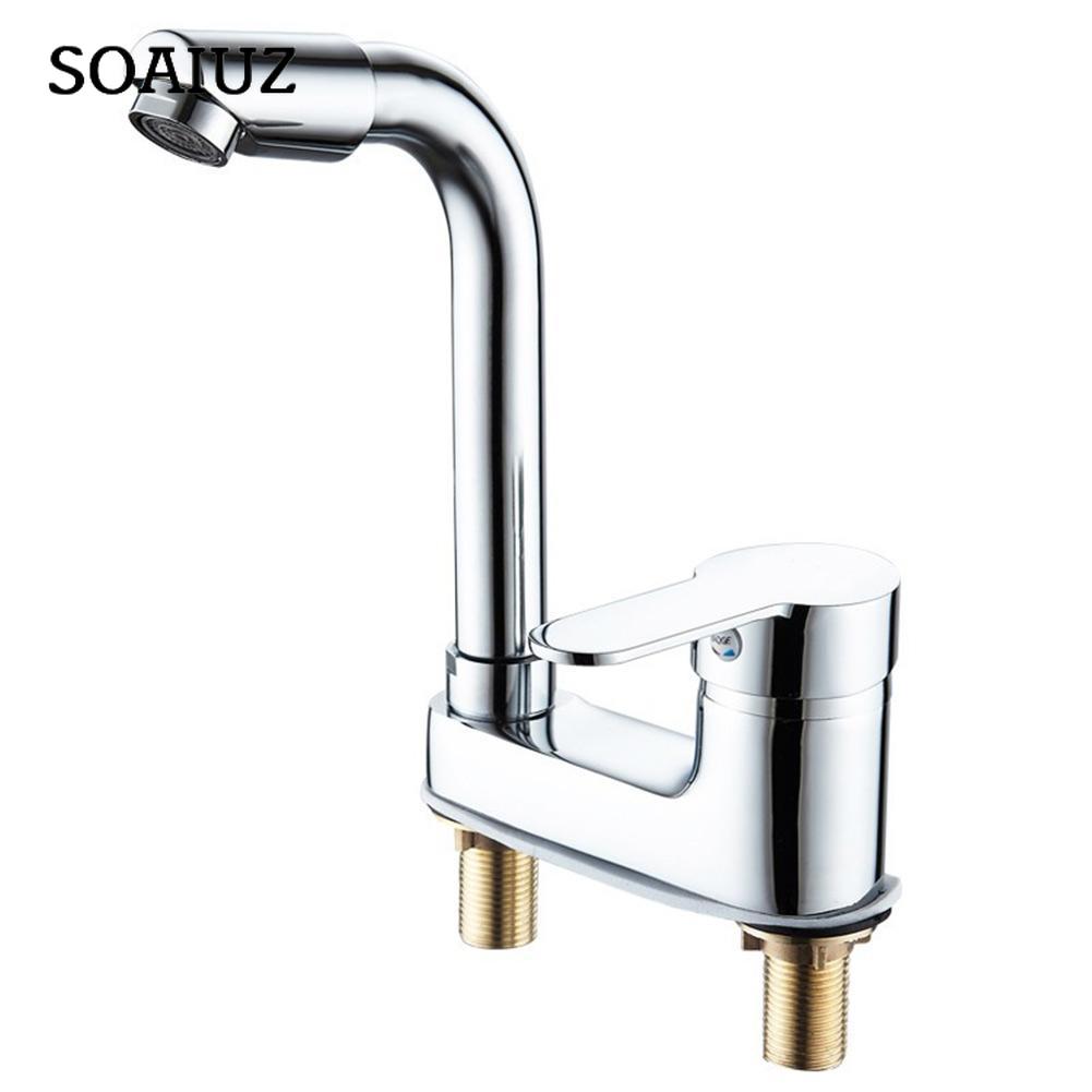 Rubinetto Lavabo Anticorrosione Antiruggine Doppio Foro Parti Vecchio Stile
