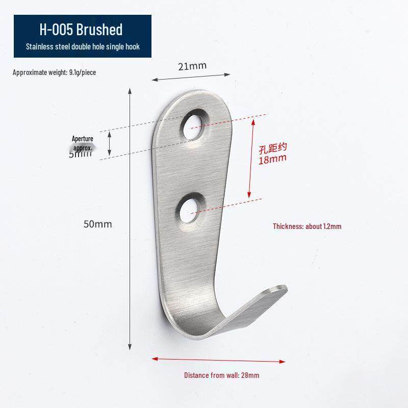Stainless Steel Bathroom & Wardrobe Coat Hook