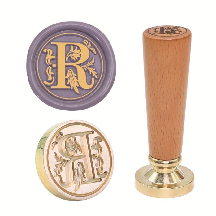 Brass Wax Seal Stamp Ergonomic Wood Handle for Personalizing Stationery and Card Making 1PC
