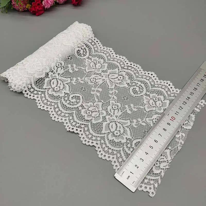 15CM Wide Elastic Lace Fabric 10Yard Flower Pattern Ribbon Lace Trim Ribbon Diy Craft Fabric Width African Fabrics Stretch
