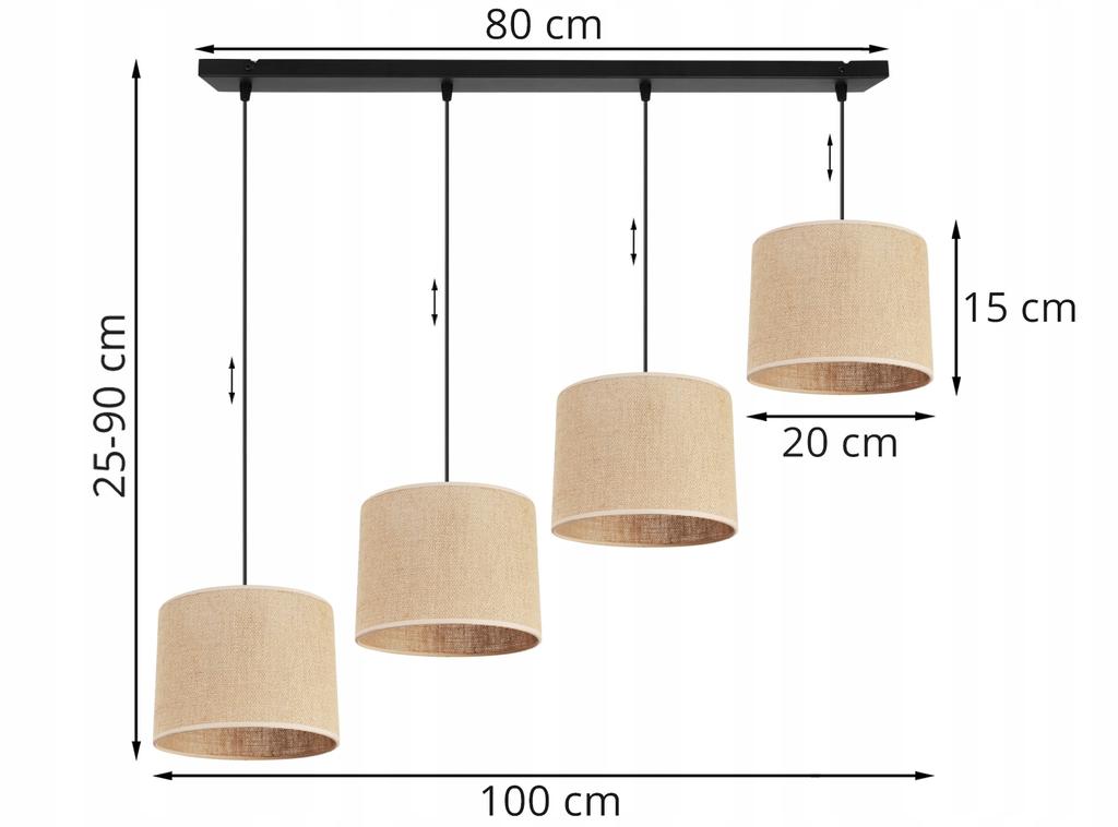 Hanging Lamp, Ceiling Chandelier, Lampshade 20 Cm