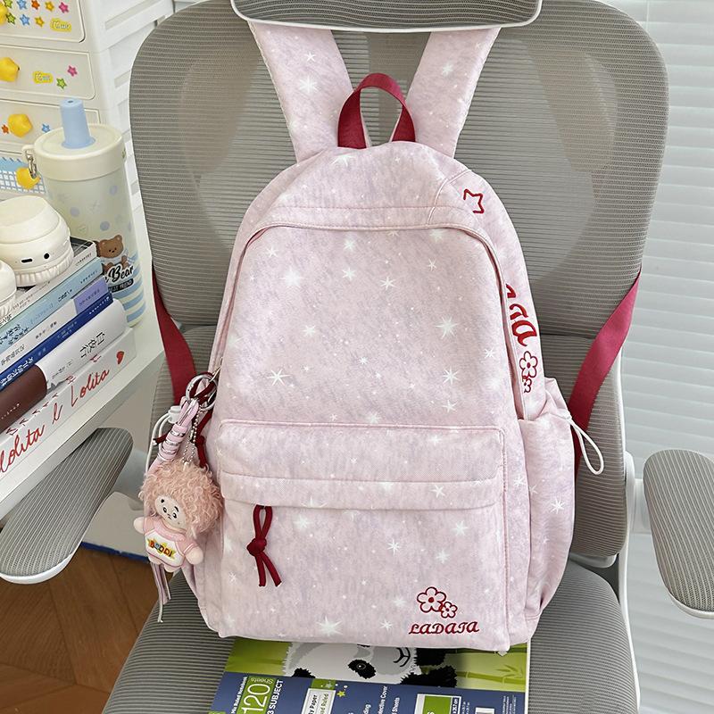 Schoolbag New High-value Japanese Schoolbag Female Fresh, Sweet and Cute Star Backpack Junior High School Students Lightweight Backpack