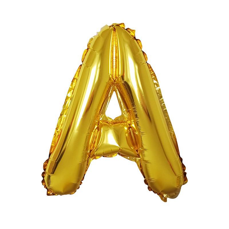 32-Inch Shiny Gold Alphabet Foil Balloons for Weddings & Birthdays
