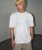 TRAVEL Denim Crossbody Short Sleeve Tee White