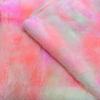 Colorful Tie-Dye Rabbit Fur Print Plush Fabric, 10mm - Ideal for Toy and Clothing Design