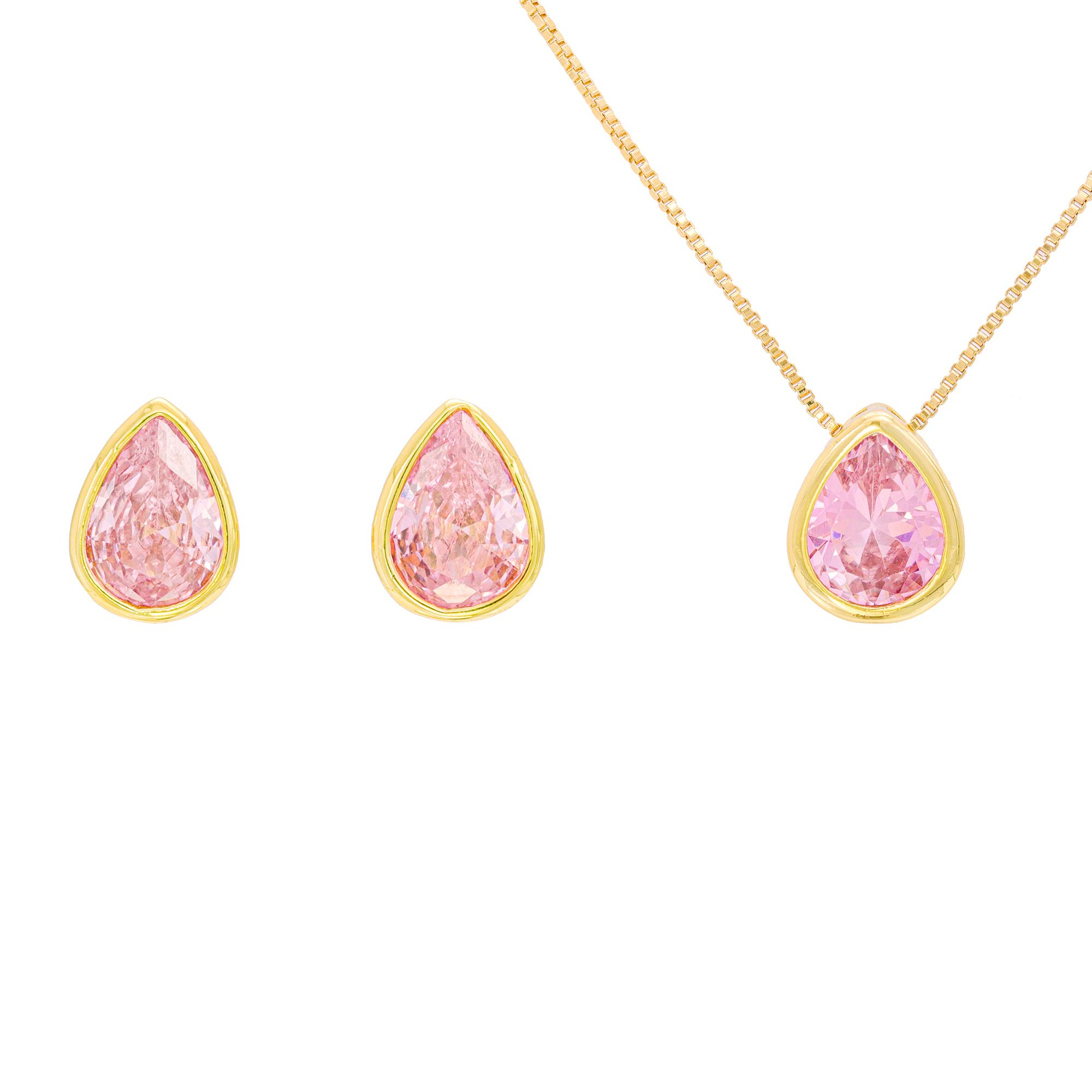 Women s Graceful Water Drop Cubic Zirconia Necklace Earrings Set Trendy Silver Plated Brass for Bridal Wedding 18inches