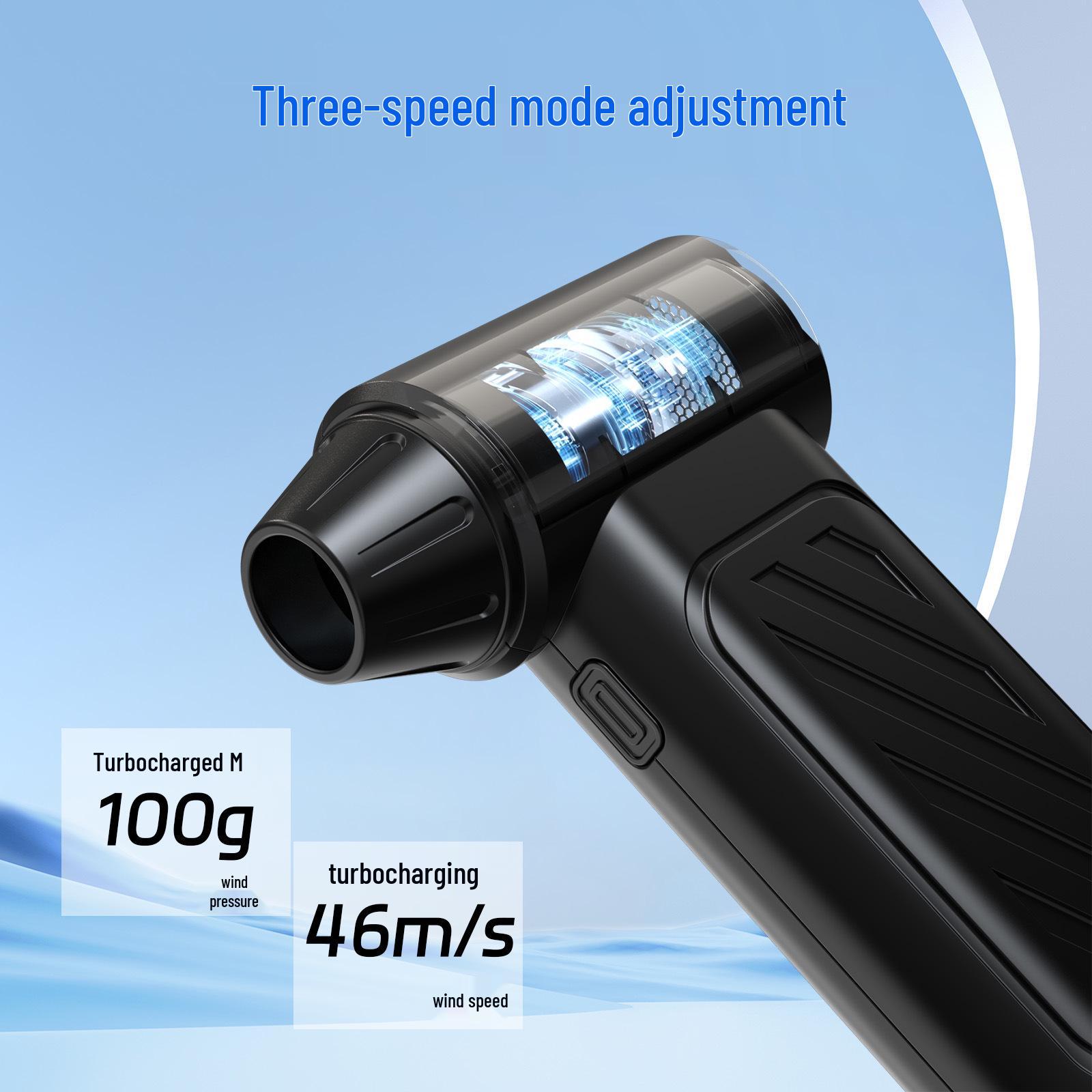 D02 Turbo Fan 12W High-Speed Outdoor Handheld Wireless Mini Blower 169x112x49 mm